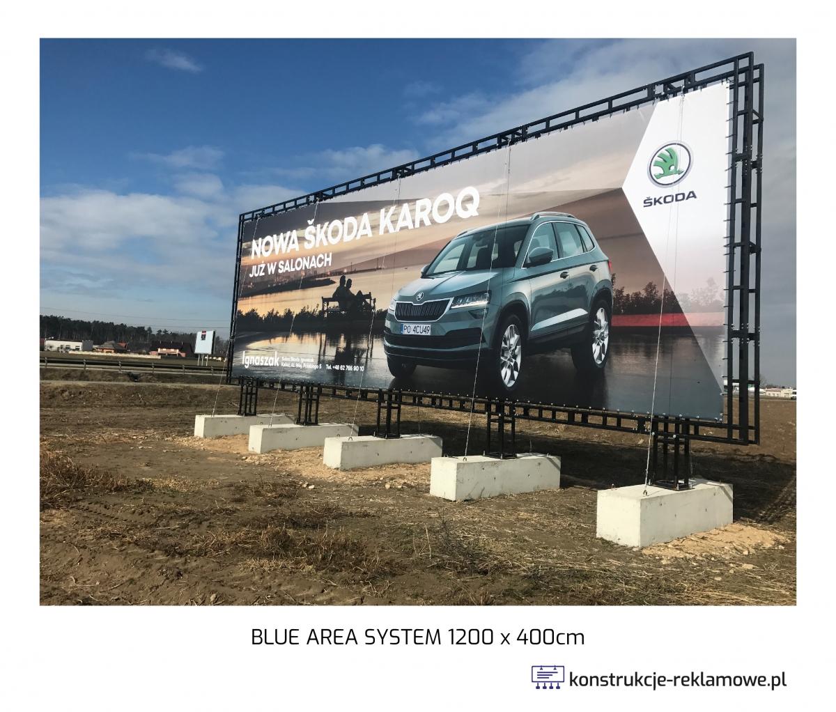 Blue Area System bilboard 1200 x 400cm - konstrukcje-reklamowe.pl
