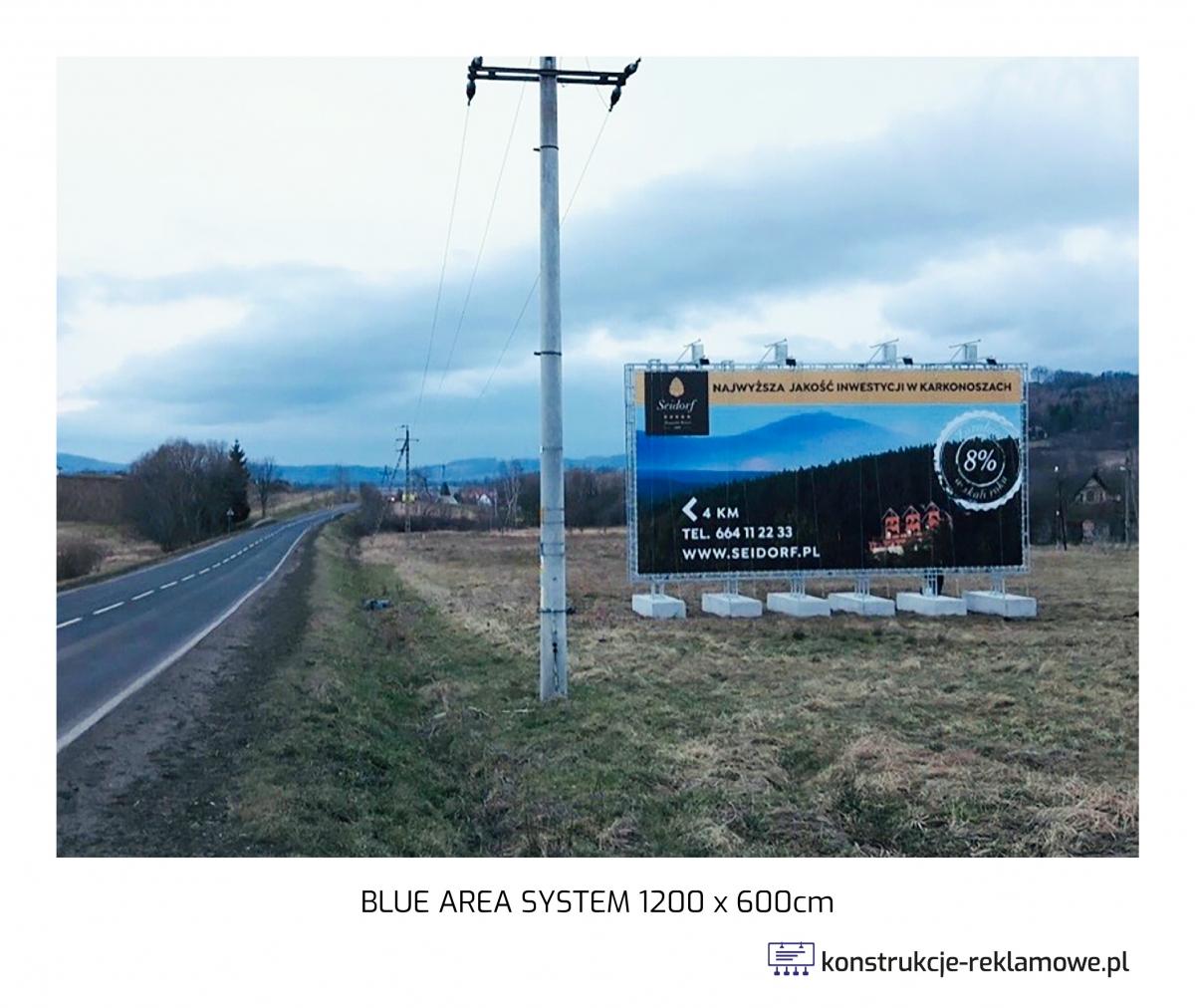 Blue Area System bilboard 1200 x 600cm - konstrukcje-reklamowe.pl