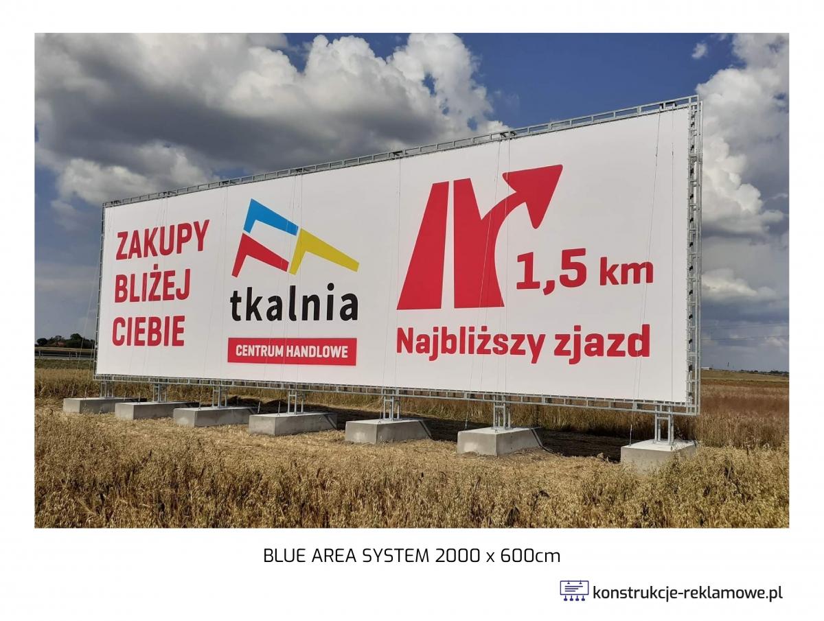 Blue Area System bilboard 2000 x 600cm - konstrukcje-reklamowe.pl