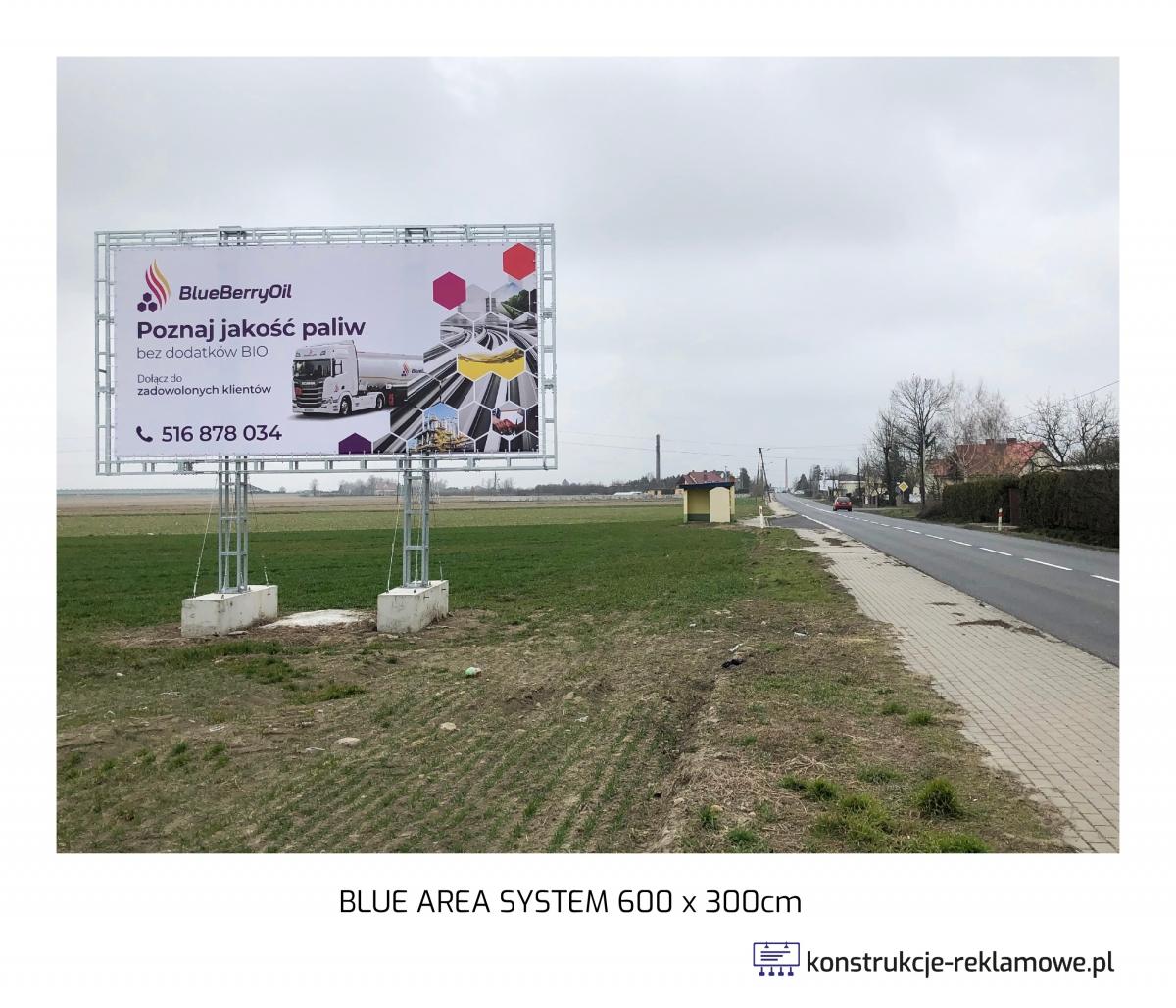 Blue Area System bilboard 600 x 300cm - konstrukcje-reklamowe.pl