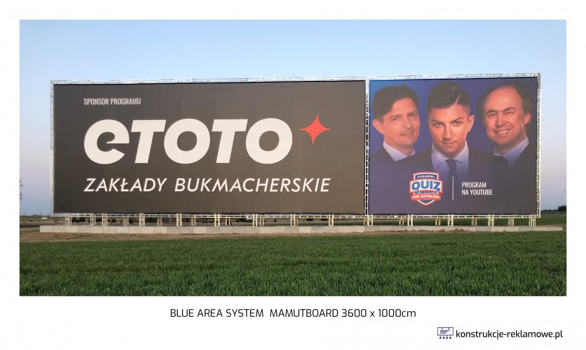 Blue Area System Mamutboard 3600 x 1000cm - konstrukcje-reklamowe.pl