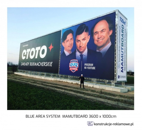 Blue Area System Mamutboard 3600 x 1000cm - konstrukcje-reklamowe.pl